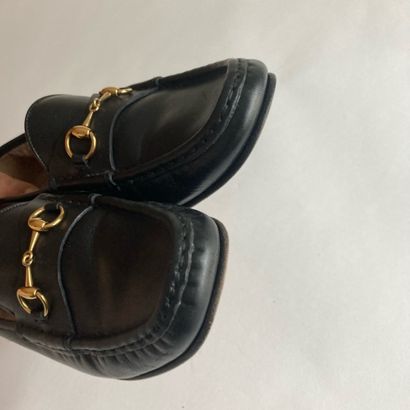 Gucci Black Genuine Leather Shearling Lining Loafers size EUR 40, US 9.5 - Picture 16 of 16